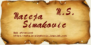 Mateja Simaković vizit kartica